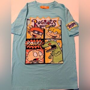 Original Nickelodeon Rugrats Graphic Tee - Aqua color size M